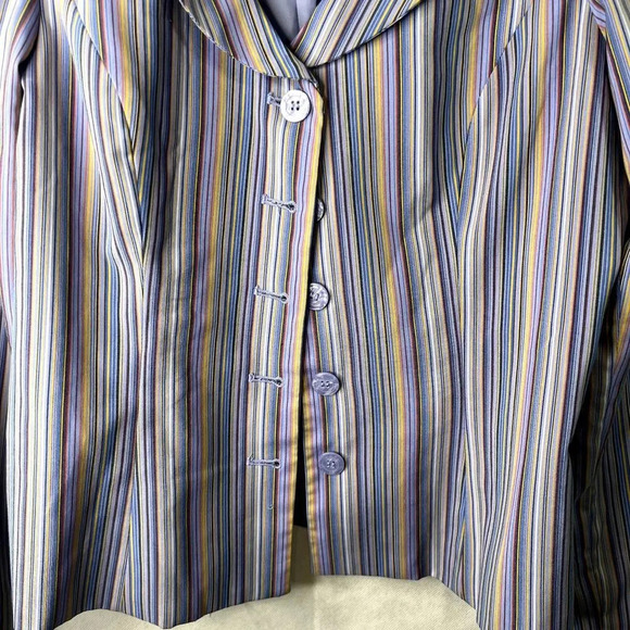 Metrostyle Colorful Striped Blazer Jacket Size 12‎ - Picture 6 of 10